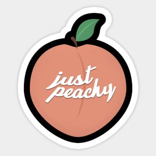 Just Peachy A Tumbler Quote With Aesthetic Art For Good Vibes Sticker